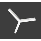 Светодиодный светильник X-line Y-образный 45 Вт 4000 К 790x912x100 мм белый муар и торцевыми крышками (4 шт.) | V1-R0-1Y823-02OP0-4004540 | VARTON