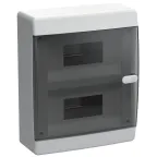 Корпус пластиковый навесной на 18 модулей ЩРН-П-18 IP41 UNION Compact черная прозрачная дверь