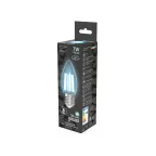 Лампа светодиодная Filament Свеча 7W 580lm 4100К Е27 LED 1/10/50 | 103802207 | Gauss