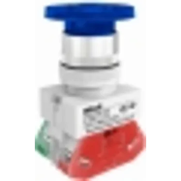 Кнопка AEAL 22мм грибовидная с фиксацией синяя неон 220В