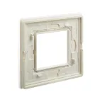 Рамка из натурального стекла, ''Avanti'', белая, 2 модуля