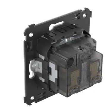 Avanti Розетка в стену 2P+E с з/ш Закаленная сталь