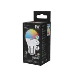 Лампа светодиодная Шар G45 6W E27 RGBW+димирование LED 1/100 | 105102406 | Gauss