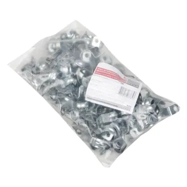 Скоба металлическая двухлапковая d19-20мм (100шт) PROxima