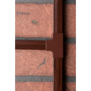 Угол T-образный (16х16) (4 шт) Plast под темное дерево