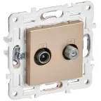 SKANDY Розетка двойная TV+SAT SK-A13Sa песочный IEK