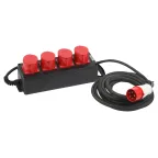 Удлинитель силовой IND380-U-4e-5x4-20m-IP44 на 380В на каучуковой колодке 4 розетки 4xCEE 5P 20м КГ 5х2,5 32A IP44 | Б0057320 | ЭРА