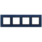 Рамка на 4 поста, стекло, Эра Elegance, синий+антр, 14-5104-29