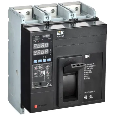Выключатель автоматический в литом корпусе ARMAT 3P типоразмер N 85кА 1000А расцепитель электронный стандартный