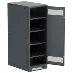 Шкаф LINEA B (пустой) 1700х600х950мм металлическая дверь черный