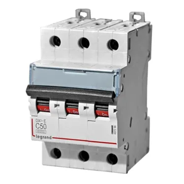 Выключатель автоматический трехполюсный 50А C DX3-E 6кА