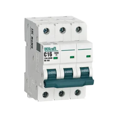 Выключатель автоматический 3P кривая C 16A 10кА ВА-105