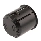 Коробка установочная KUP-73-73-m-black для полых стен саморезы металлические лапки черная IP20