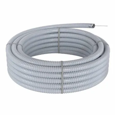 Металлорукав DN 40мм в герметичной ПВХ изоляции, Dвн 40,0 мм, Dнар 46,0, с протяжкой, 25 м, цвет серый