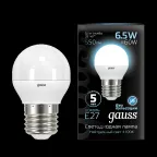 Лампа светодиодная LED 6.5 Вт 550 лм 4100К шар P45 нейтральный E27 AC 220В Black Gauss