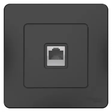 BLANCA скрытой установки розетка телефонная RJ11, антрацит