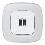Зарядное устройство Valena ALLURE два USB-разъема 240В/5В 1500мА лицевая панель белое