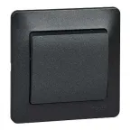 Выключатель одноклавишный, схема 1 антрацит в сборе