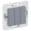 SKANDY Выключатель 3-клавишный 10А SK-V11Gr серый IEK