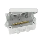 Коробка уравнивания потенциалов, 10 зажимов, 6 вводов д.25мм, 120х80х50мм, IP55