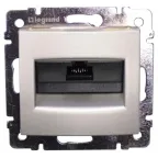 VALENA Розетка компьютерная RJ45 ISDN алюминий