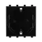 Avanti Розетка ''Черный квадрат'', 2P+E, с защитными шторками, 2 модульная