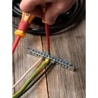 Шина PEN 'ноль-земля' (6x9мм) 14 отв. цинк креп еж по краям '