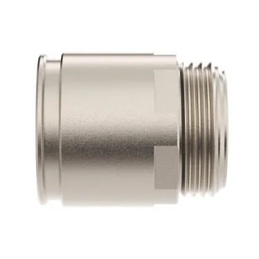 Муфта труба-коробка диаметр 32мм IP66/IP67 М32х1.5 никелированная латунь