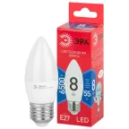 Лампа светодиодная LED B35-8W-865-E27 R (диод, свеча, 8Вт, хол, E27) (10/100/3500)