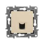 ETIKA Розетка компьютерная RJ45 категория 6 UTP слоновая кость