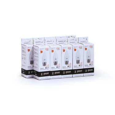 Лампа светодиодная LED 6 Вт 420 лм 3000К свеча теплый E27 AC 220В Elementary Gauss