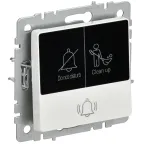 BRITE Кнопка звонка с индикацией для отелей 10А ВС10-1-9-БрБ белый IEK