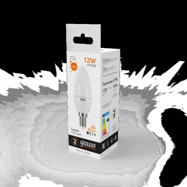 Лампа светодиодная LED 12 Вт 880 лм 3000К свеча теплый E14 AC 220В Elementary Gauss