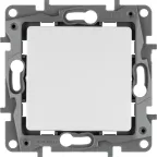 ETIKA Переключатель одноклавишный белый винтовые зажимы 10A