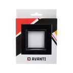Рамка из натурального стекла, ''Avanti'', черная, 2 модуля