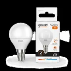 Лампа светодиодная LED 8 Вт 520 лм 3000К шар P45 теплый E14 AC 220В Elementary Gauss