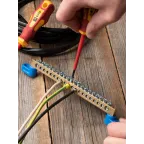 Шина нулевая 8х12мм 125А 20 отверстий 2 изолятора стойка латунь