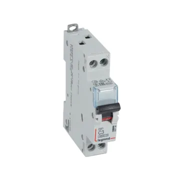 Выключатель автоматический двухполюсный 1п+N 3А С DX3 6kА/10кА