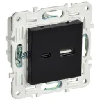 SKANDY Розетка USB A+C 3,1А SK-R14Bl черный IEK