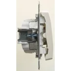 GLOSSA Переключатель двухклавишный сх.6 перламутр в рамку