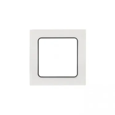 Стокгольм Рамка 1-местная белая с линией цвета черный