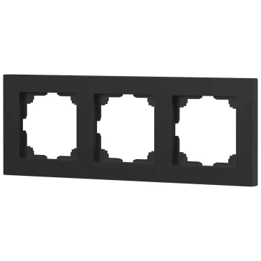 Рамка для розеток и выключателей Intro Accent 6-503-07 на 3 поста, СУ, графит
