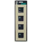 SKANDY Рамка 4-местная SK-F24B стекло беж. IEK