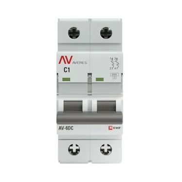 Выключатель автоматический AV-6 DC 2P 1A (C) 6kA AVERES