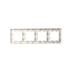 BRITE Рамка 4 поста РУ-4-2-БрП стекло персиковый матовый IEK