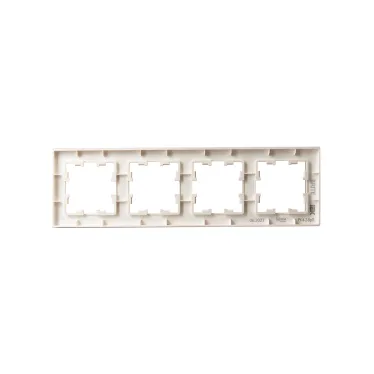 BRITE Рамка 4 поста РУ-4-2-БрП стекло персиковый матовый IEK