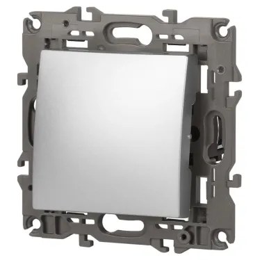 Переключатель промежуточный, 10АХ-250В, Эра Elegance, алюминий,14-1108-03