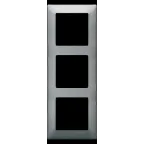 Valena LIFE Рамка 3 поста сталь универсальная