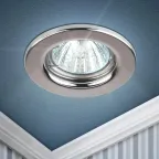 Светильник штампованный MR16,12V/220V, 50W хром ST1 CH