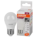 Лампа светодиодная LED 10 Вт E27 4000К 800Лм шарик 220 В (замена 75Вт) OSRAM